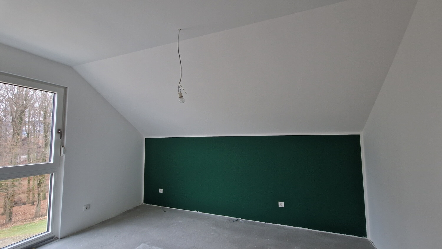 Gestaltung Schlafraum Neubau Einfamilienhaus in Deutschlandsberg durch unser Malerteam